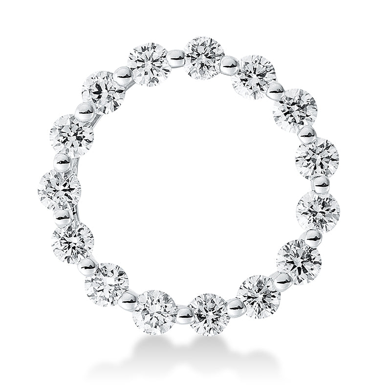 Anhänger 18 kt WG, 15 Brill. 0,42 ct, W-si
