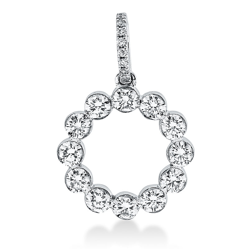Anhänger 18 kt WG, mit Öse, 20 Brill. 0,54 ct, TW-si
