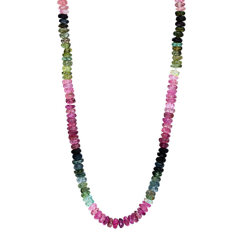 Turmalin-Collier 18 kt WG, verschiedene Farben