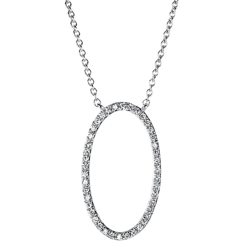 Collier 14 kt WG, 42 Brill. 0,11 ct, TW-si
