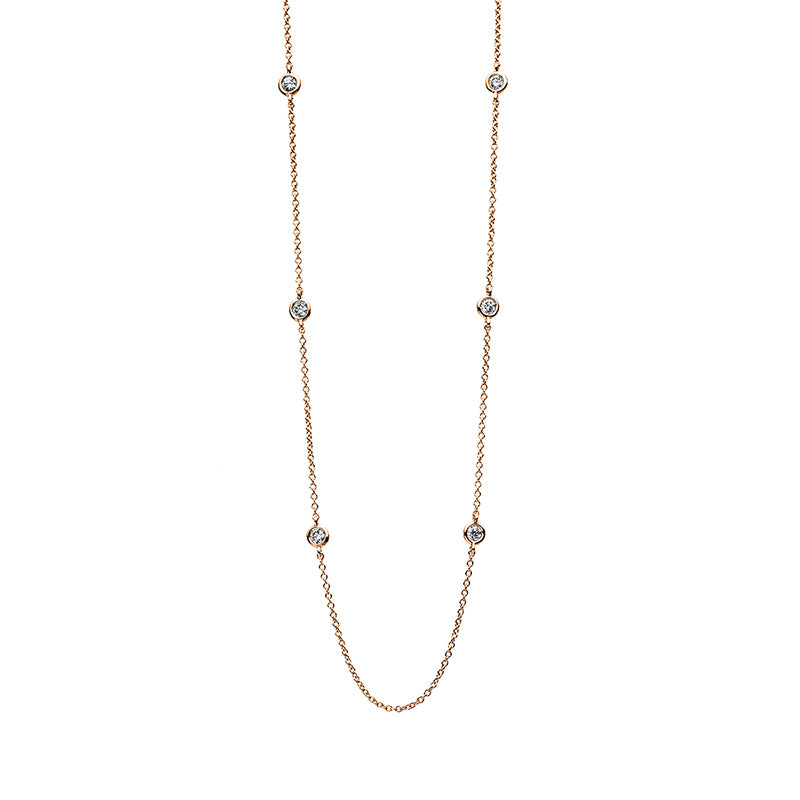 Collier 18 kt RG, 6 Brill. 0,17 ct, TW-si