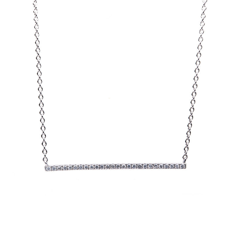 Collier 18 kt WG, 26 Brill. 0,12 ct, TW-si