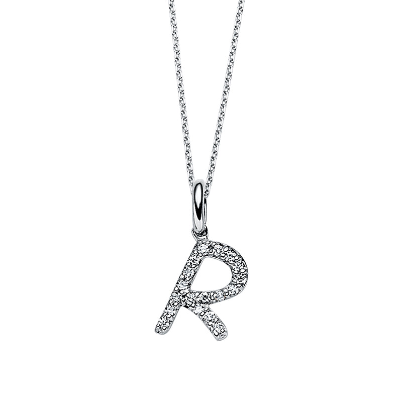 Collier 18 kt WG, 18 Brill. 0,07 ct, TW-si