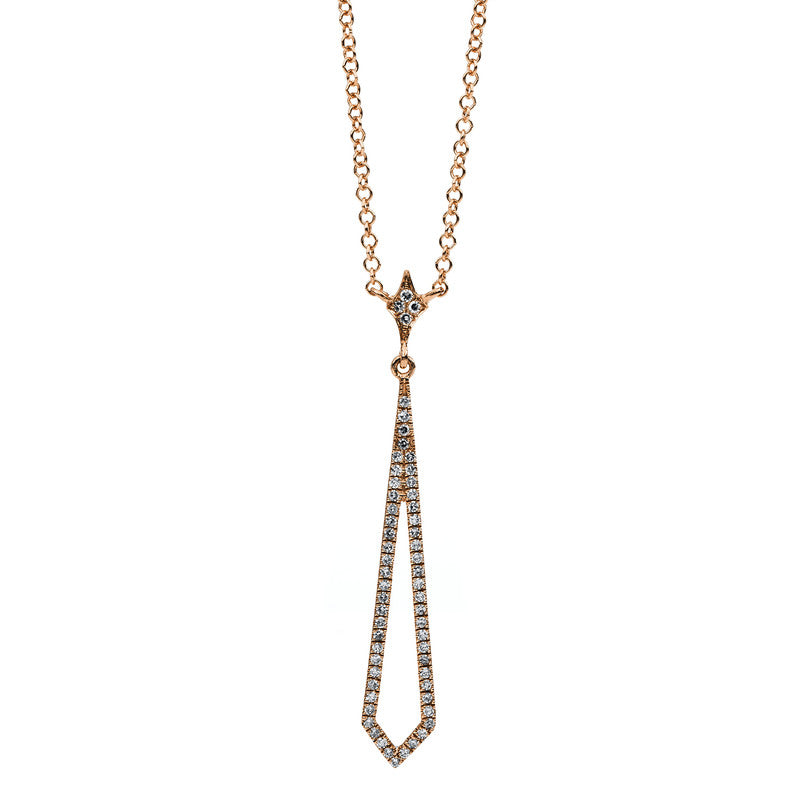 Collier 14 kt RG, ZÖ 40 + 42,5 cm, 59 Dia. 0,13 ct, TW-si