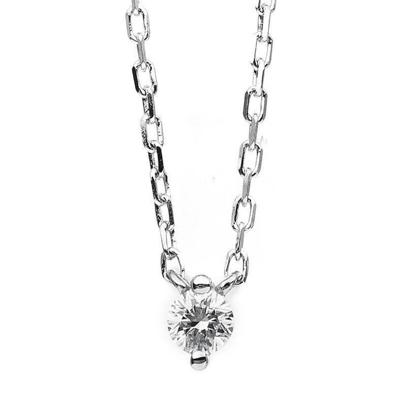 Collier 18 kt WG, 1 Brill. 0,10 ct, TW-si