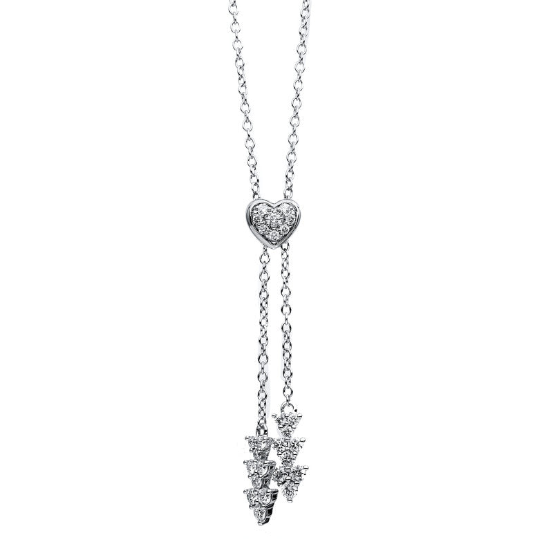 Collier 18 kt WG, 26 Brill. 0,52 ct, TW-si, 20 Brill. 0,15 ct, W-si