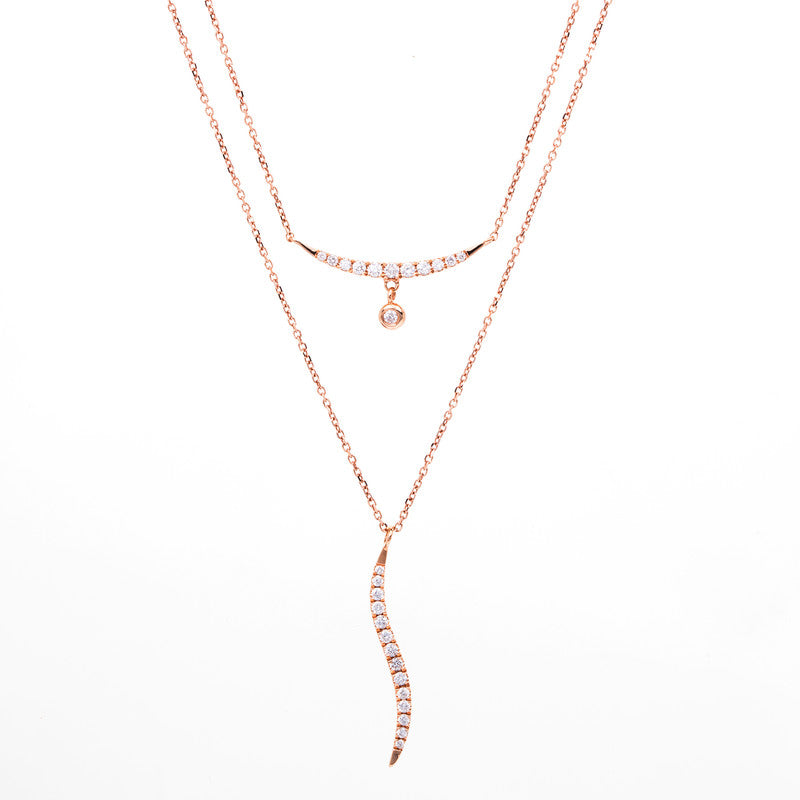 Collier 18 kt RG, 26 Brill. 0,29 ct, TW-si