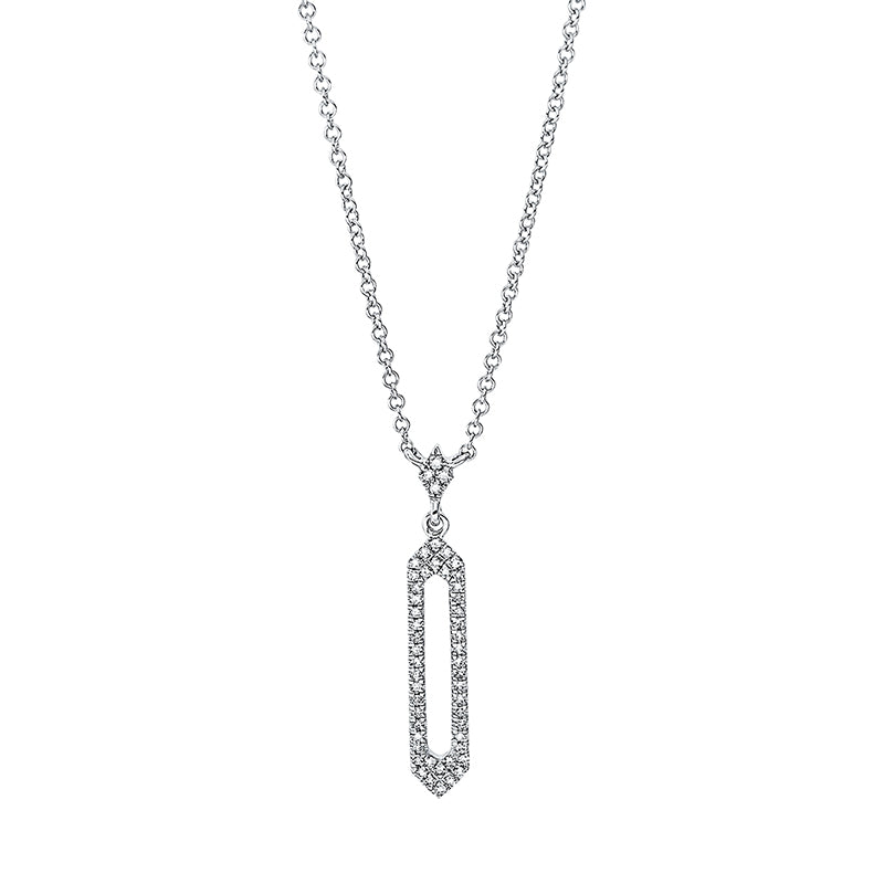 Collier 18 kt WG, 52 Brill. 0,13 ct, W-si