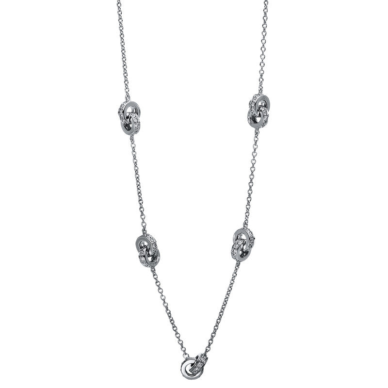 Collier 18 kt WG, 110 Brill. 0,49 ct, W-si