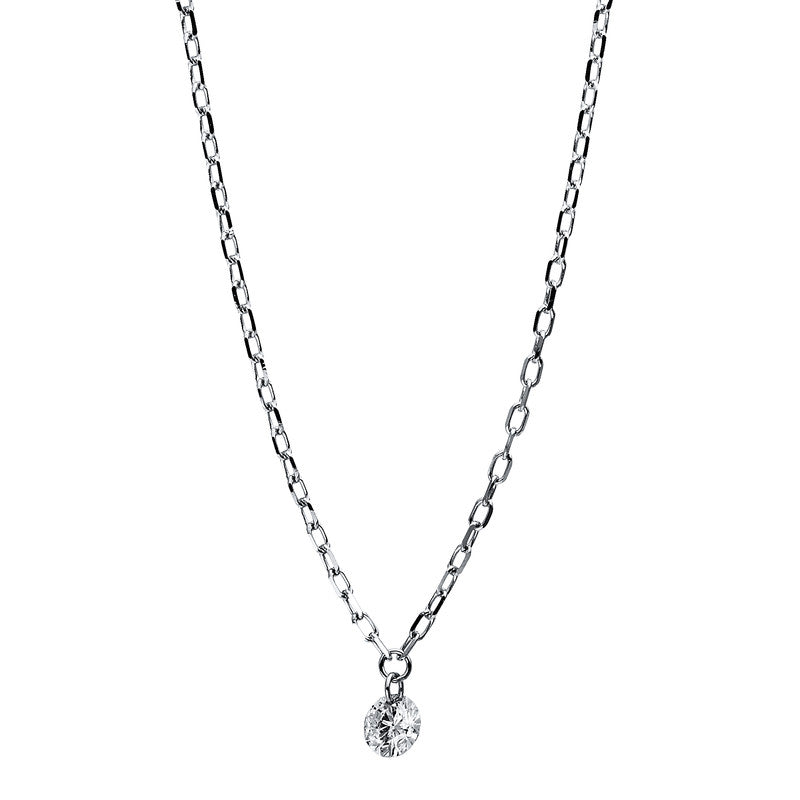 Collier 18 kt WG, 1 Brill. 0,14 ct, TW-si