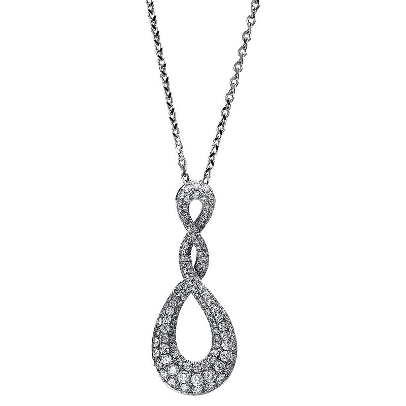 Collier 18 kt WG, 133 Brill. 1,00 ct, TW-si