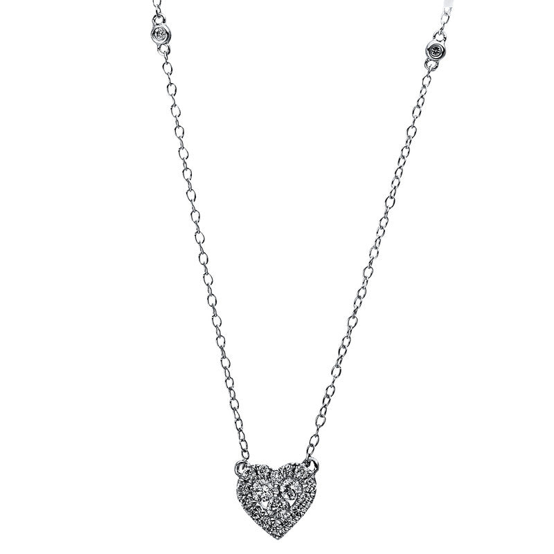 Collier 18 kt WG, 19 Brill. 0,23 ct, TW-si