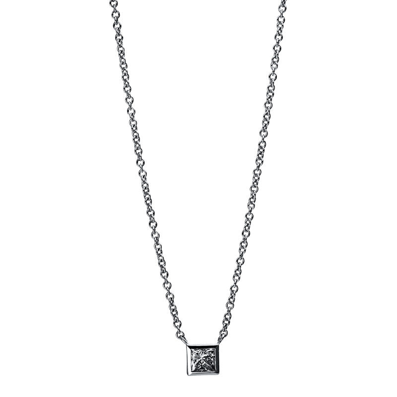 Collier 18 kt WG, 1 Princ. 0,19 ct, TW-si
