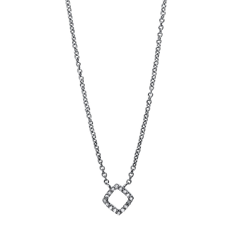 Collier 18 kt WG, Brill. 0,05 ct, TW-si