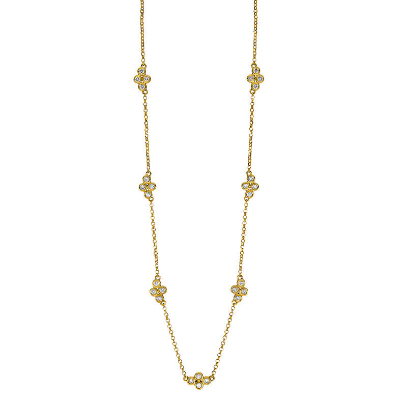Collier 18 kt GG, 28 Brill. 0,28 ct, TW-si