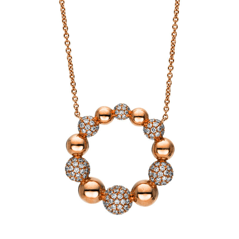 Collier 18 kt RG, 183 Brill. 1,08 ct, TW-si