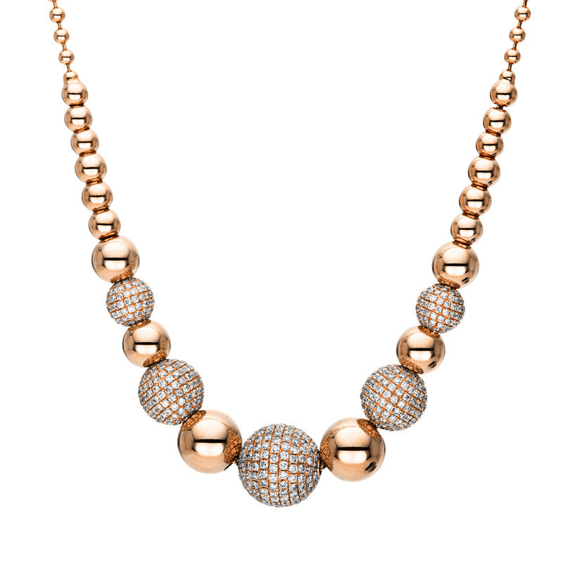 Collier 18 kt RG, 742 Brill. 2,93 ct, TW-si