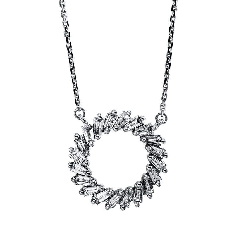 Collier 14 kt WG, 20 Trap. 0,46 ct, TW-vsi/si