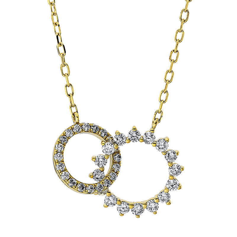 Collier 18 kt GG, 16 Brill. 0,27 ct, TW-pi, 20 Brill. 0,13 ct, TW-pi