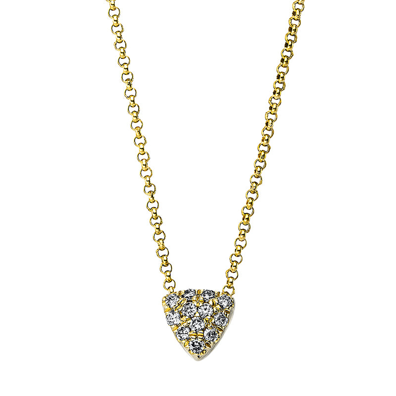 Collier 14 kt GG, 12 Brill. 0,07 ct, TW-si