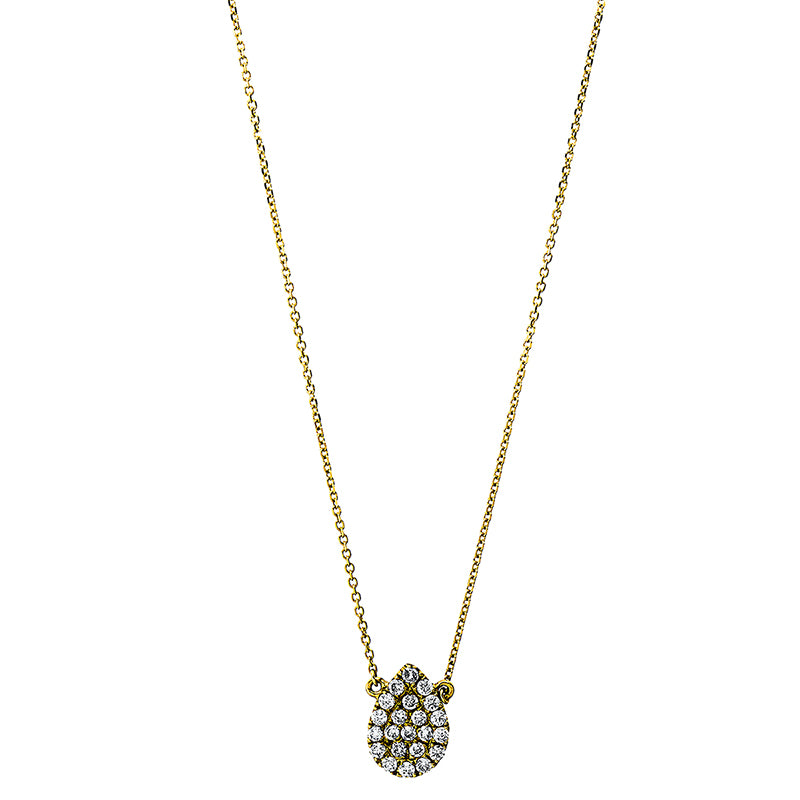 Collier 18 kt GG, 22 Brill. 0,17 ct, W-si