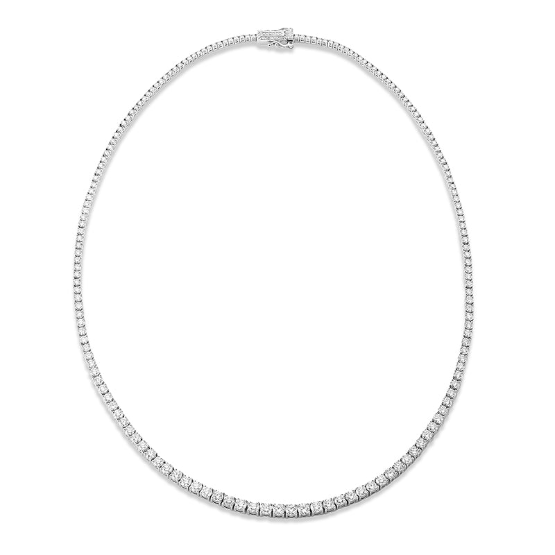 Collier 18 kt WG, 14 Brill. 1,44 ct, 14 Brill. 1,89 ct, 161 Brill. 5,13 ct, 7 Brill. 1,14 ct, TW-vs1