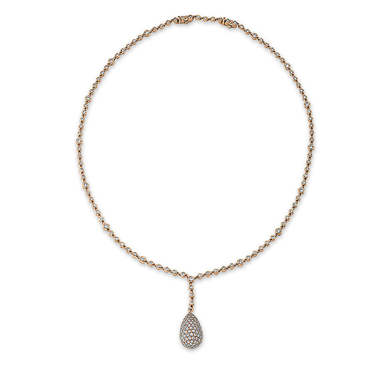 Collier 18 kt RG, 280 Brill. 5,45 ct, TW-vsi
