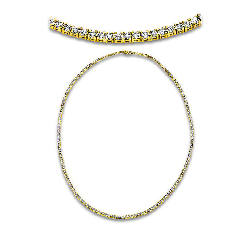 Collier 18 kt GG, 211 Brill. 9,40 ct, TW-si