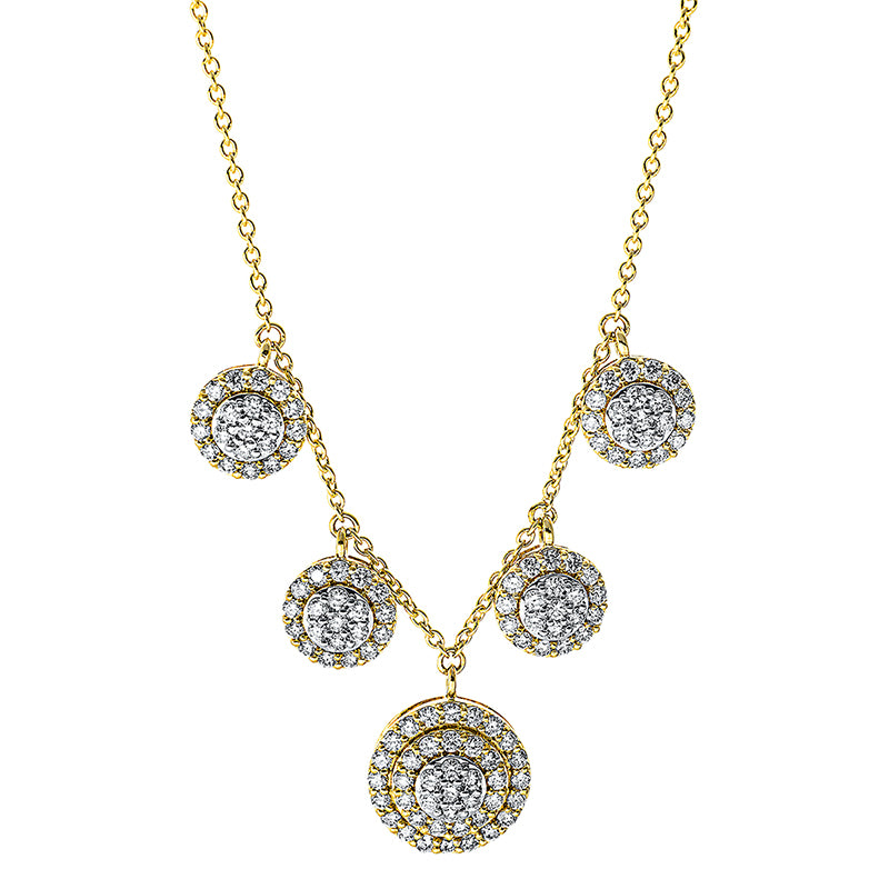 Collier 18 kt GG, 120 Brill. 0,75 ct, TW-si