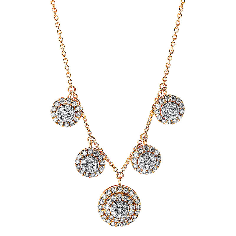 Collier 18 kt RG, 120 Brill. 0,75 ct, TW-si
