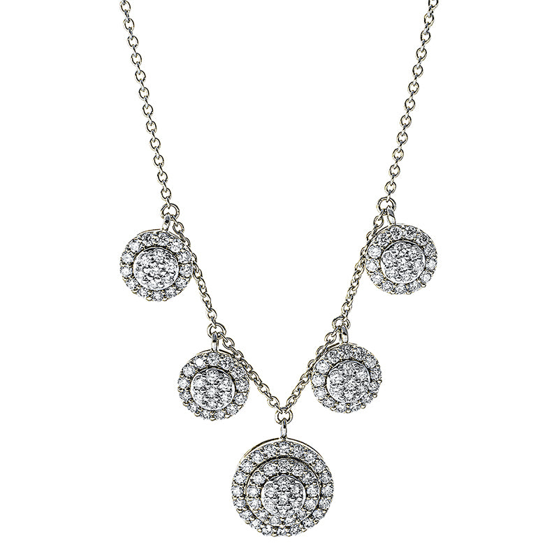 Collier 18 kt WG, 120 Brill. 0,75 ct, TW-si