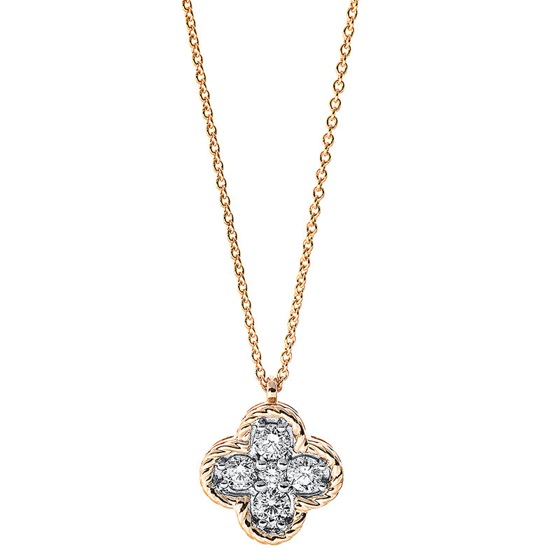 Collier 18 kt RG, 5 Brill. 0,44 ct, TW-si