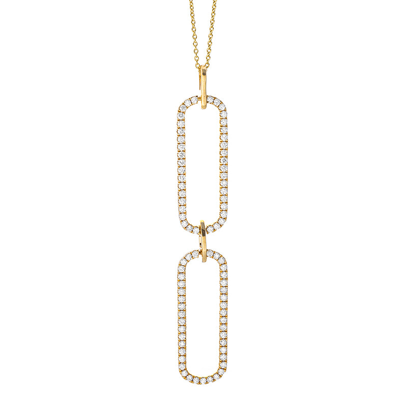 Collier 18 kt GG, 81 Brill. 1,00 ct, TW-si