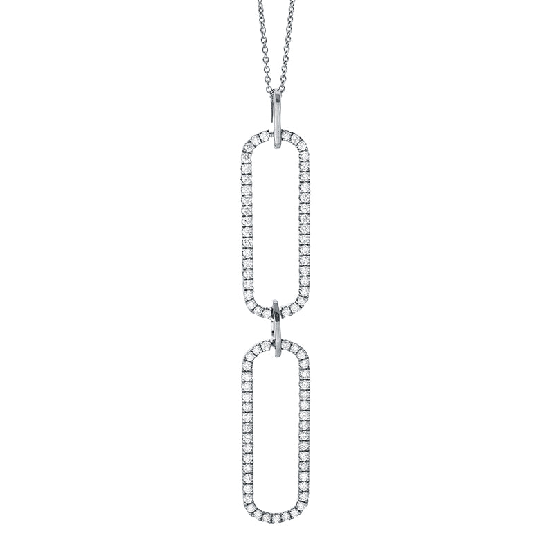 Collier 18 kt WG, 81 Brill. 1,00 ct, TW-si