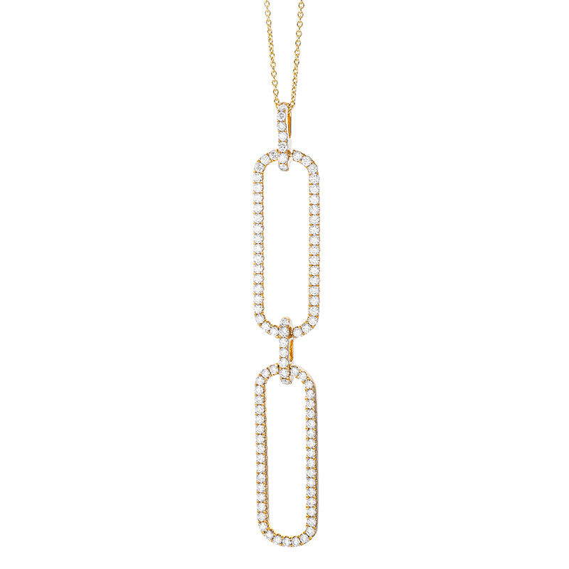 Collier 18 kt GG, 95 Brill. 1,50 ct, TW-si