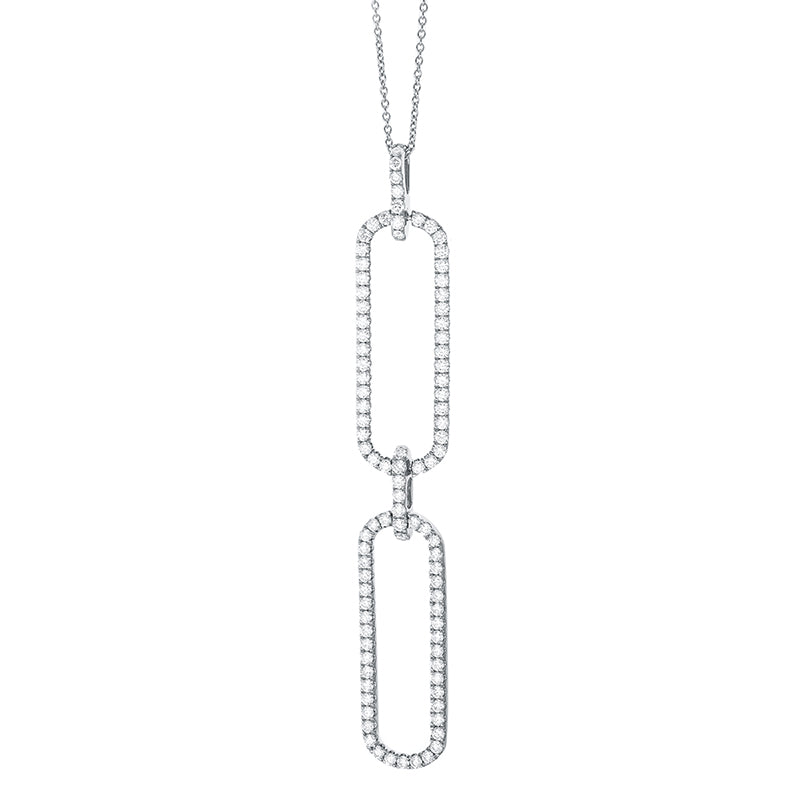 Collier 18 kt WG, 95 Brill. 1,52 ct, TW-si