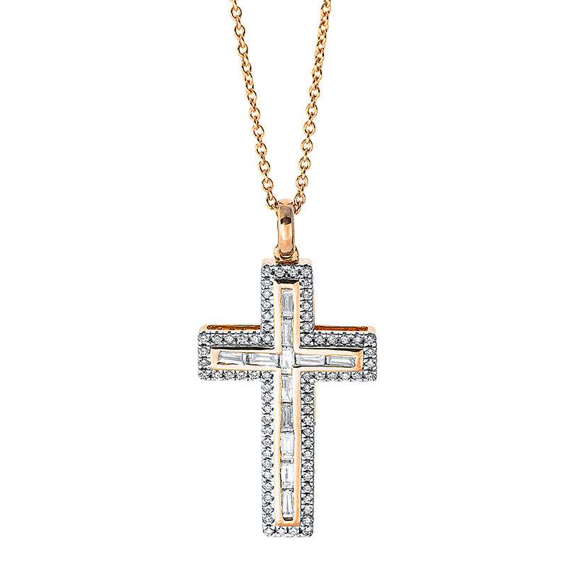 Collier 18 kt RG, 84 Brill. 0,43 ct, TW-si