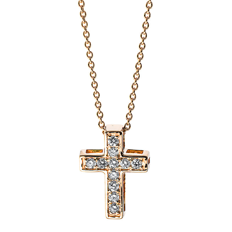 Collier 18 kt RG, 11 Brill. 0,18 ct, TW-si