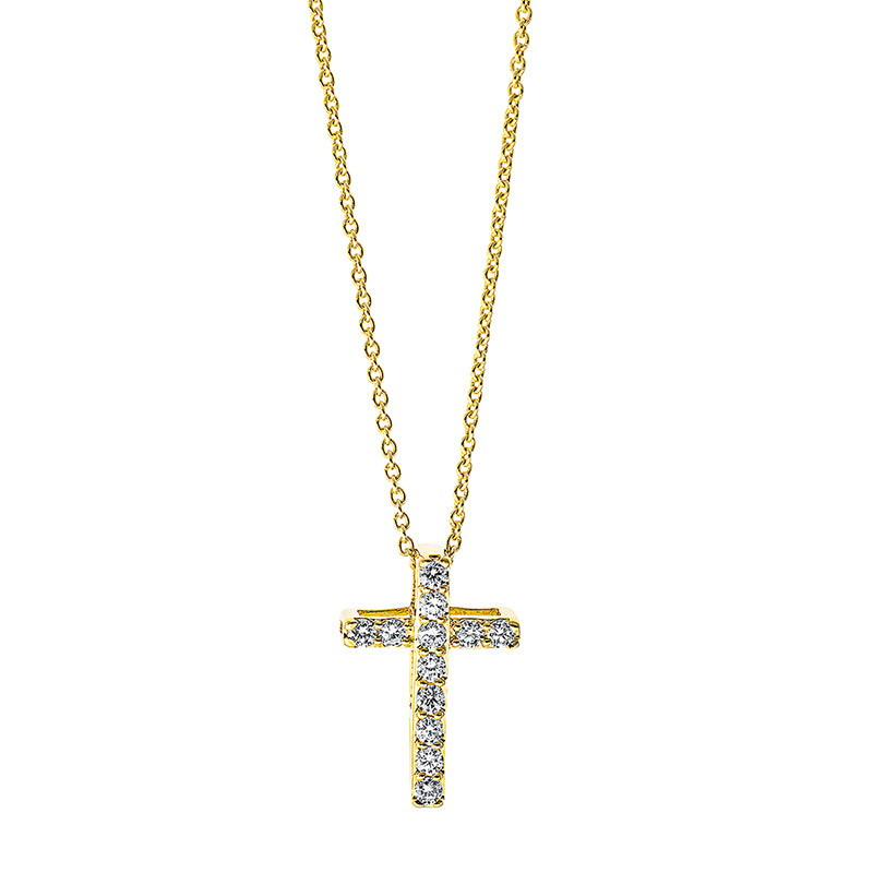 Collier 18 kt GG, 12 Brill. 0,23 ct, TW-si
