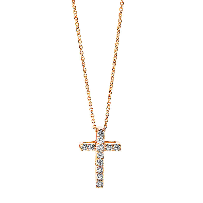 Collier 18 kt RG, 12 Brill. 0,23 ct, TW-si