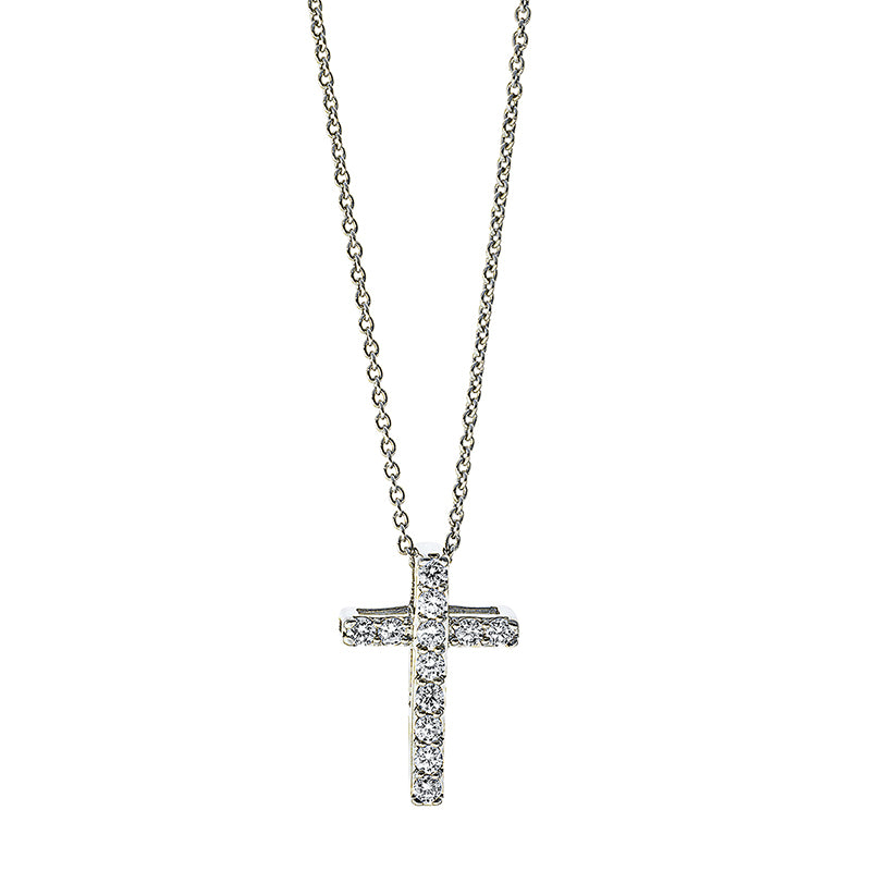 Collier 18 kt WG, 12 Brill. 0,23 ct, TW-si