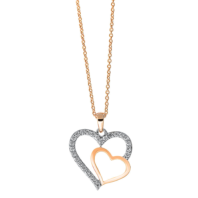 Collier 18 kt RG, 25 Brill. 0,20 ct, TW-si
