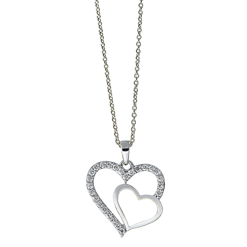 Collier 18 kt WG, 25 Brill. 0,20 ct, TW-si
