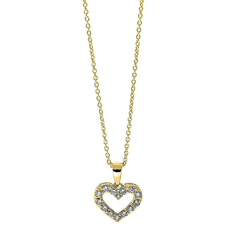 Collier 18 kt GG, 14 Brill. 0,22 ct, TW-si