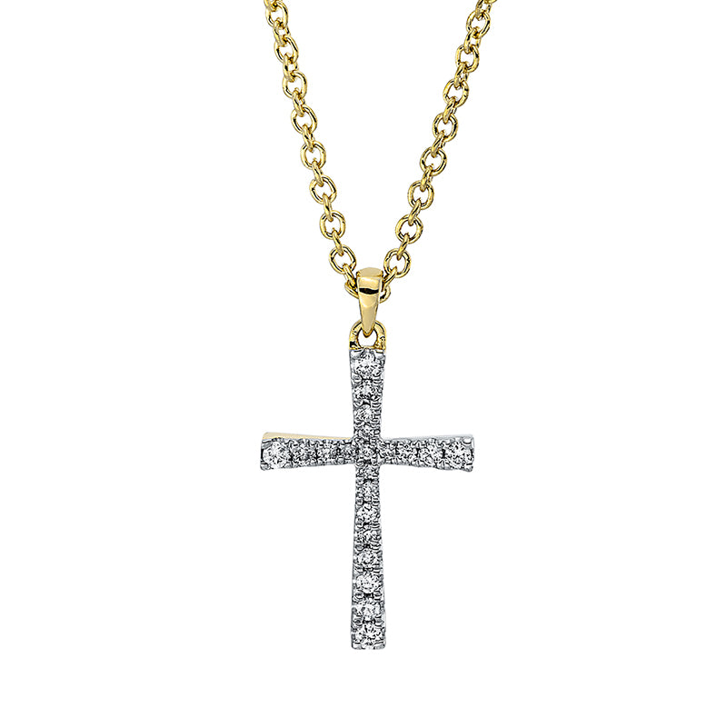 Collier 18 kt GG, mit ZÖ 40 cm, 21 Brill. 0,11 ct, TW-si