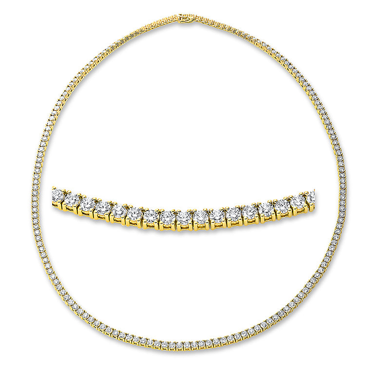 Collier 18 kt GG, 163 Brill. 16,69 ct, TW-si