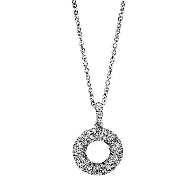 Collier 18 kt WG, mit ZÖ 40 cm + 42.5 cm, 100 Brill. 0,48 ct, TW-si