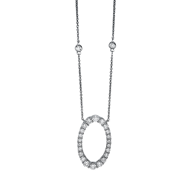 Collier 18 kt WG, 4 Brill. 0,27 ct, TW-si, 20 Brill. 0,56 ct, TW-si