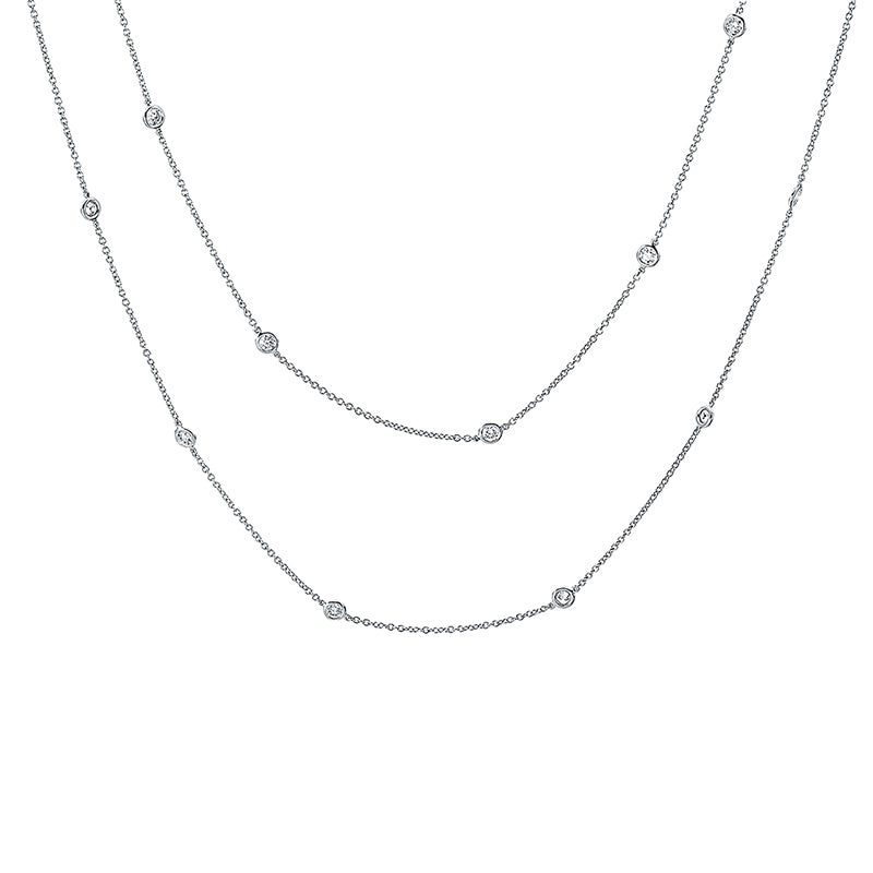 Collier 18 kt WG, 16 Brill. 1,51 ct, TW-si