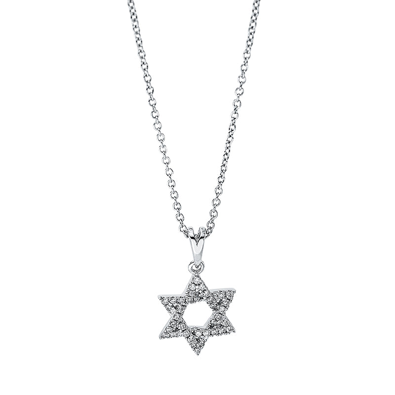 Collier 18 kt WG, mit ZÖ 40 cm, 36 Brill. 0,11 ct, TW-si